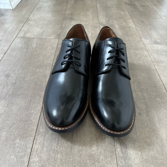 NEW Rockport Men\'s Kenton Plain Toe Oxford Black Glass CH5581 sz 10